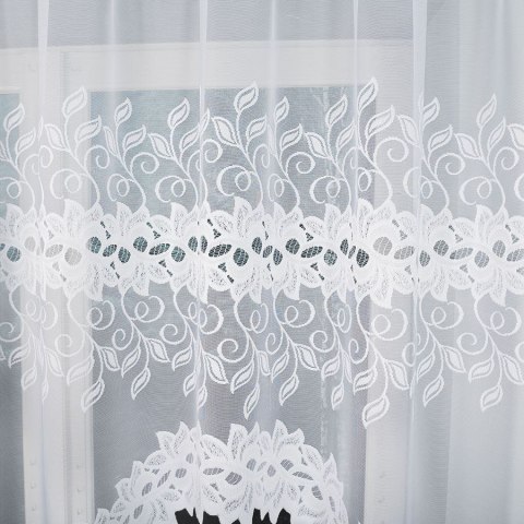 BASTIA Firanka żakardowa gotowa, 120x250cm, kolor biały 648107/FBL/001/250120/1 BASTIA Firanka żakardowa gotowa, 120x250cm, kolor biały 648107/FBL/001/250120/1