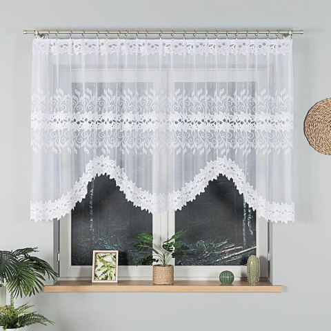 BASTIA Firanka żakardowa gotowa, 120x300cm, kolor biały 648107/FBL/001/300120/1 BASTIA Firanka żakardowa gotowa, 120x300cm, kolor biały 648107/FBL/001/300120/1