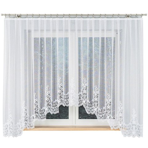 BERENIKA Firanka żakardowa gotowa, 170x400cm, kolor biały 004304/FBL/001/400170/1 BERENIKA Firanka żakardowa gotowa, 170x400cm, kolor biały 004304/FBL/001/400170/1