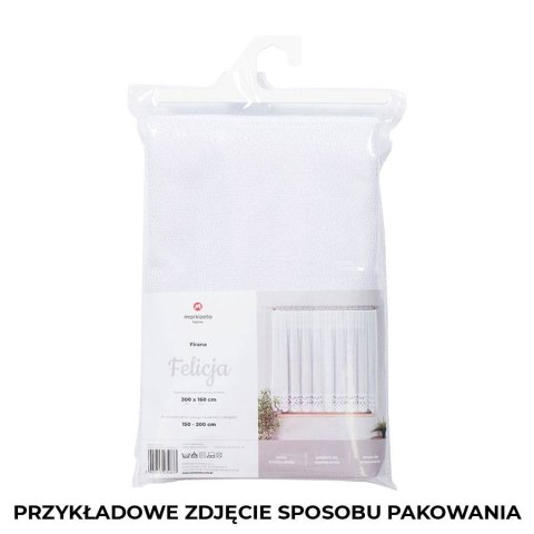 FELICJA Firanka żakardowa gotowa ze wzorem na samym dole , 250x300cm, kolor biały 018989/FBP/0 FELICJA Firanka żakardowa gotowa ze wzorem na samym dole , 250x300cm, kolor biały 018989/FBP/0
