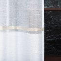 Firanka fantazyjna ze wzorem na samym dole z ołowianką, wys. 250cm, kolor 003 biały ze złotym pasem 000641/000/003/000250/1