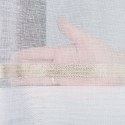 Firanka fantazyjna ze wzorem na samym dole z ołowianką, wys. 250cm, kolor 003 biały ze złotym pasem 000641/000/003/000250/1