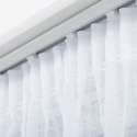 Firanka fantazyjna ze wzorem na samym dole z ołowianką, wys. 330cm, kolor 003 biały ze złotym pasem 000641/000/003/000330/1