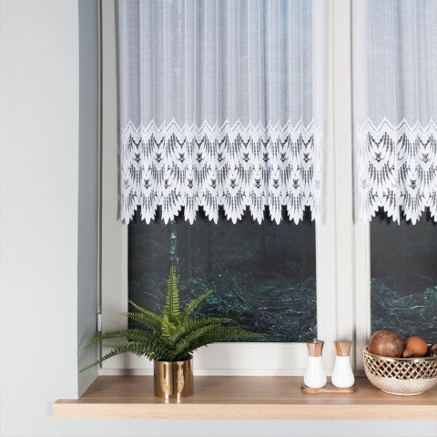 Firanka zazdrostka, żakardowa ze wzorem na samym dole, wys. 100cm, kolor biały 018989/000/001/000100/1 Firanka zazdrostka, żakardowa ze wzorem na samym dole, wys. 100cm, kolor biały 018989/000/001/000100/1