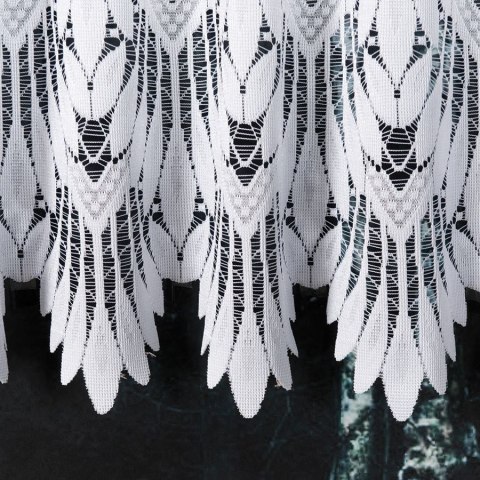 Firanka zazdrostka, żakardowa ze wzorem na samym dole, wys. 100cm, kolor biały 018989/000/001/000100/1 Firanka zazdrostka, żakardowa ze wzorem na samym dole, wys. 100cm, kolor biały 018989/000/001/000100/1
