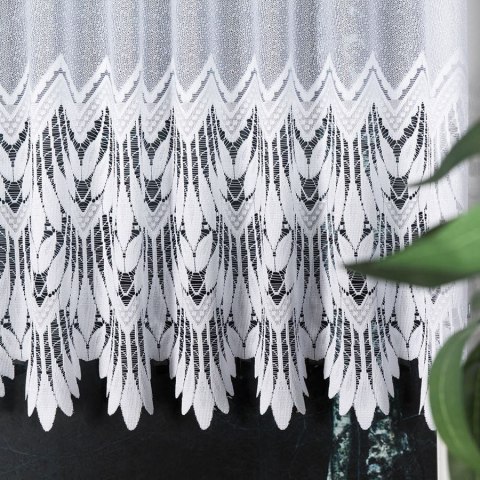Firanka zazdrostka, żakardowa ze wzorem na samym dole, wys. 100cm, kolor biały 018989/000/001/000100/1 Firanka zazdrostka, żakardowa ze wzorem na samym dole, wys. 100cm, kolor biały 018989/000/001/000100/1