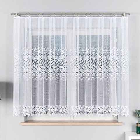 Firanka żakardowa, pasowa, wys. 150cm, kolor biały 004465/000/001/000150/1 Firanka żakardowa, pasowa, wys. 150cm, kolor biały 004465/000/001/000150/1