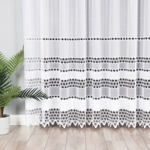 Firanka żakardowa, pasowa, wys. 230cm, kolor biały 018669/000/001/000230/1