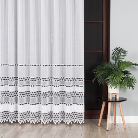 Firanka żakardowa, pasowa, wys. 230cm, kolor biały 018669/000/001/000230/1