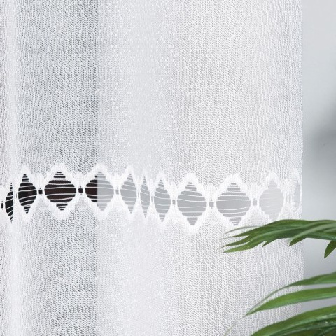 Firanka żakardowa, pasowa, wys. 230cm, kolor biały 018669/000/001/000230/1