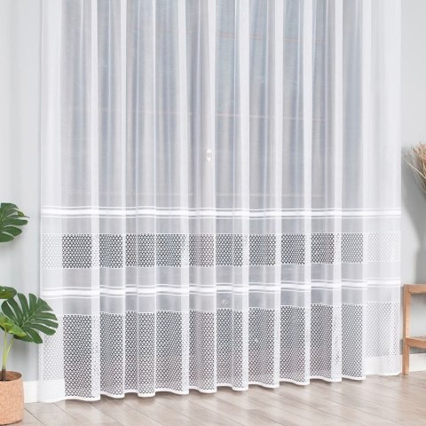 Firanka żakardowa, pasowa, wys. 250cm, kolor biały 018601/000/001/000250/1 Firanka żakardowa, pasowa, wys. 250cm, kolor biały 018601/000/001/000250/1