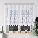 Firanka żakardowa ze wzorem po całości, wys. 120cm, kolor biały 023092/000/001/000120/1