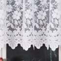 Firanka żakardowa ze wzorem po całości, wys. 120cm, kolor biały 023092/000/001/000120/1