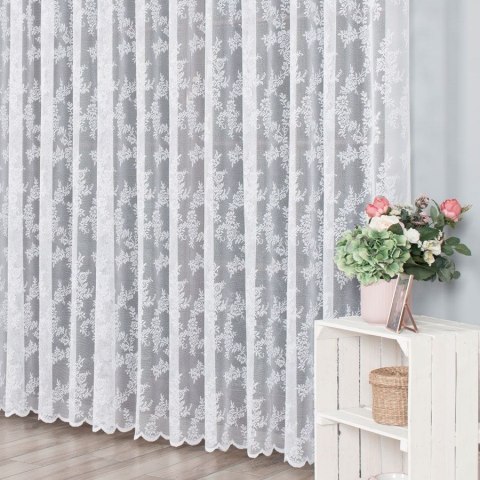 Firanka żakardowa ze wzorem po całości, wys. 300cm, kolor biały 090375/000/001/000300/1 Firanka żakardowa ze wzorem po całości, wys. 300cm, kolor biały 090375/000/001/000300/1