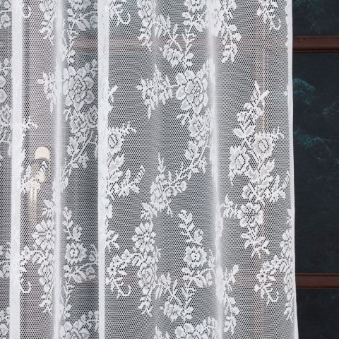 Firanka żakardowa ze wzorem po całości, wys. 300cm, kolor biały 090375/000/001/000300/1 Firanka żakardowa ze wzorem po całości, wys. 300cm, kolor biały 090375/000/001/000300/1