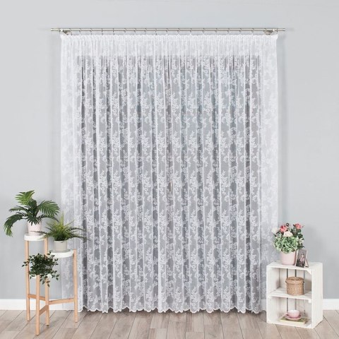Firanka żakardowa ze wzorem po całości, wys. 300cm, kolor biały 090375/000/001/000300/1 Firanka żakardowa ze wzorem po całości, wys. 300cm, kolor biały 090375/000/001/000300/1