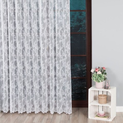 Firanka żakardowa ze wzorem po całości, wys. 300cm, kolor biały 090375/000/001/000300/1 Firanka żakardowa ze wzorem po całości, wys. 300cm, kolor biały 090375/000/001/000300/1