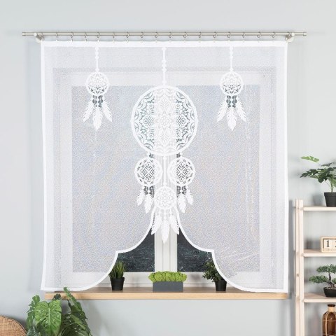 LEA Panel żakardowy gotowy, z motywem łapacza snów, 160x160cm, kolor biały 019411/PBL/001/160160/1 LEA Panel żakardowy gotowy, z motywem łapacza snów, 160x160cm, kolor biały 019411/PBL/001/160160/1