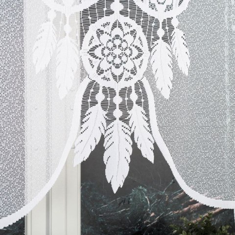 LEA Panel żakardowy gotowy, z motywem łapacza snów, 160x160cm, kolor biały 019411/PBL/001/160160/1 LEA Panel żakardowy gotowy, z motywem łapacza snów, 160x160cm, kolor biały 019411/PBL/001/160160/1