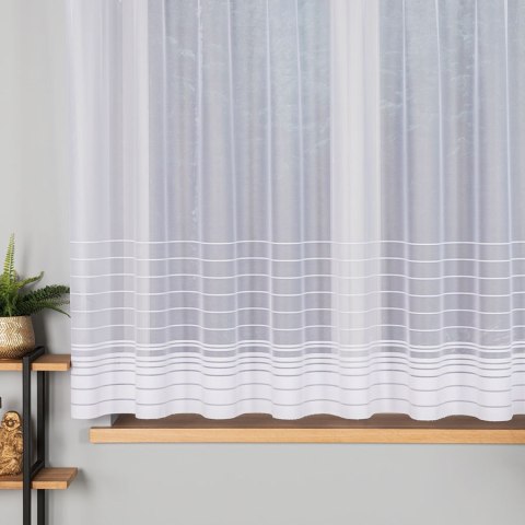 NELA Firanka żakardowa gotowa, 160x300cm, kolor biały 000280/FBP/001/300160/1 NELA Firanka żakardowa gotowa, 160x300cm, kolor biały 000280/FBP/001/300160/1