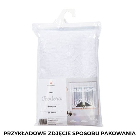 TEODORA Firanka żakardowa gotowa, 160x310cm, kolor biały 005099/FBL/001/310160/1 TEODORA Firanka żakardowa gotowa, 160x310cm, kolor biały 005099/FBL/001/310160/1