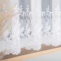 Firanka żakardowa ze wzorem pasowym, wys. 160cm, kolor biały 018227/000/001/000160/1