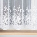 Firanka żakardowa ze wzorem pasowym, wys. 160cm, kolor biały 018227/000/001/000160/1