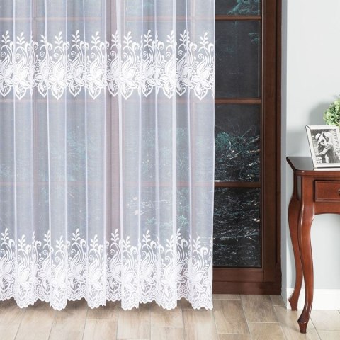 Firanka żakardowa, pasowa, wys. 250cm, kolor biały 018227/000/001/000250/1 Firanka żakardowa, pasowa, wys. 250cm, kolor biały 018227/000/001/000250/1