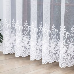Firanka żakardowa, pasowa, wys. 250cm, kolor biały 018227/000/001/000250/1