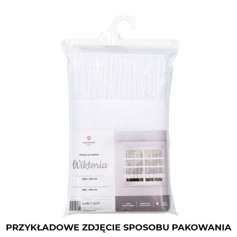 WIKTORIA Firanka żakardowa gotowa na prosto, 160x310cm, kolor biały 018352/FBP/001/310160/1 WIKTORIA Firanka żakardowa gotowa na prosto, 160x310cm, kolor biały 018352/FBP/001/310160/1