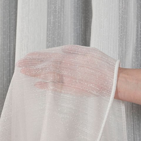 AMIRA Firanka fantazyjna z ołowianką, wys. 350cm, kolor 002 ecru 596077/OLO/002/000350/1