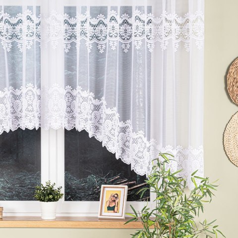 DARIA Firanka żakardowa gotowa, 140x400cm, kolor biały 018982/FBL/001/400140/1 DARIA Firanka żakardowa gotowa, 140x400cm, kolor biały 018982/FBL/001/400140/1
