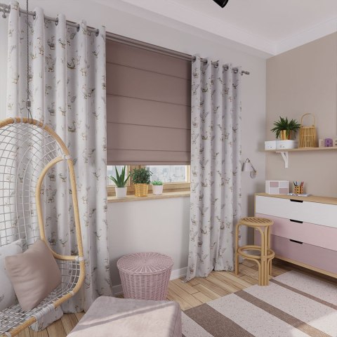 GĘSI Tkanina dekoracyjna typu MILAS, szer. 165cm, kolor 005 jasno szary D00299/MIL/005/165000/1