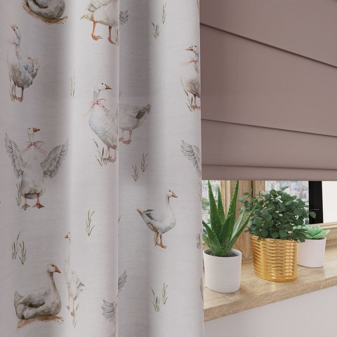 GĘSI Tkanina dekoracyjna typu MILAS, szer. 165cm, kolor 005 jasno szary D00299/MIL/005/165000/1