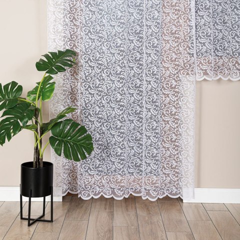KATARZYNA Firanka żakardowa gotowa, 240x140cm, kolor biały 022701/FBP/001/140240/1 KATARZYNA Firanka żakardowa gotowa, 240x140cm, kolor biały 022701/FBP/001/140240/1
