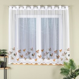 KURY Firanka gotowa na prosto,170x160cm, kolor biały P00298/FBP/001/160170/1