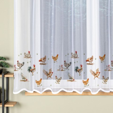 KURY Firanka gotowa na prosto,170x160cm, kolor biały P00298/FBP/001/160170/1