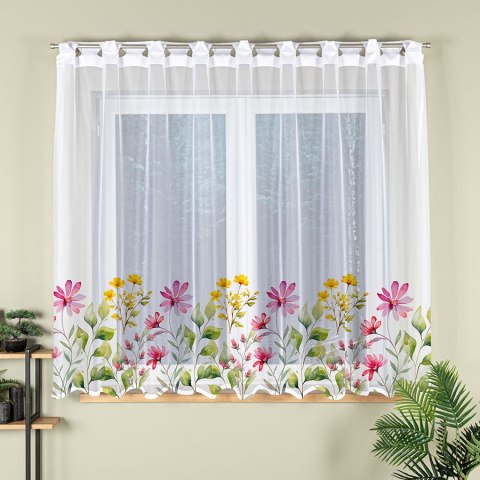 KWIATOWA ŁĄKA Firanka gotowa na prosto, 170x160cm, kolor biały P00308/FBP/001/160170/1 KWIATOWA ŁĄKA Firanka gotowa na prosto, 170x160cm, kolor biały P00308/FBP/001/160170/1