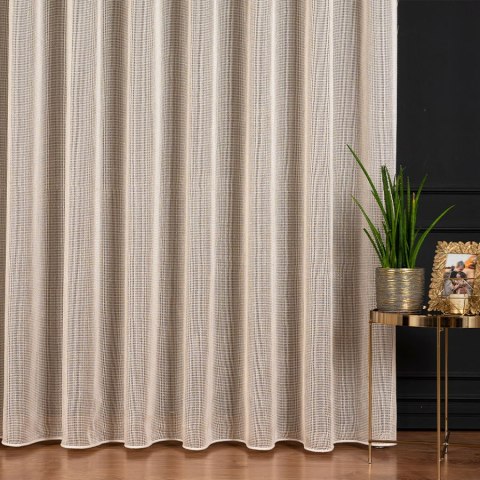 MALIA Firana fantazyjna z ołowianką, wys. 300cm, kolor 004 kremowy 578039/OLO/004/000300/1