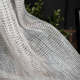 MALIA Firana fantazyjna z ołowianką, wys. 300cm, kolor 006 szary 578039/OLO/006/000300/1