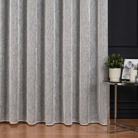 MALIA Firana fantazyjna z ołowianką, wys. 300cm, kolor 006 szary 578039/OLO/006/000300/1