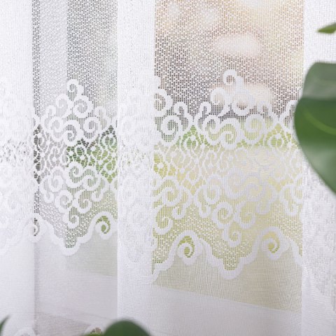 MODESTA Firanka żakardowa gotowa, 160x300cm, kolor biały 017173/FBP/001/300160/1 MODESTA Firanka żakardowa gotowa, 160x300cm, kolor biały 017173/FBP/001/300160/1