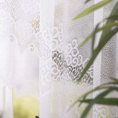 MODESTA Firanka żakardowa gotowa, 160x400cm, kolor biały 017173/FBP/001/400160/1 MODESTA Firanka żakardowa gotowa, 160x400cm, kolor biały 017173/FBP/001/400160/1