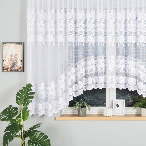 OKSANA Firanka żakardowa gotowa, 160x500cm, kolor biały 049360/FBL/001/500160/1 OKSANA Firanka żakardowa gotowa, 160x500cm, kolor biały 049360/FBL/001/500160/1