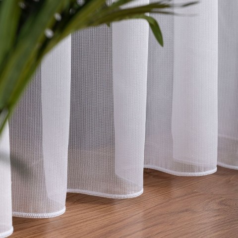 ROSA Firanka fantazyjna z ołowianką, wys. 350cm, kolor 001 biały 596085/OLO/001/000350/1