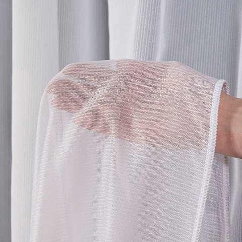 ROSA Firanka fantazyjna z ołowianką, wys. 350cm, kolor 001 biały 596085/OLO/001/000350/1