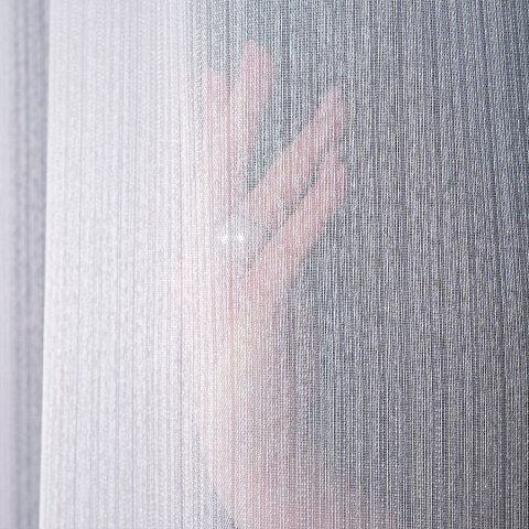 SAWINA Firanka fantazyjna z ołowianką, wys. 350cm, kolor biały 596074/OLO/001/000350/1