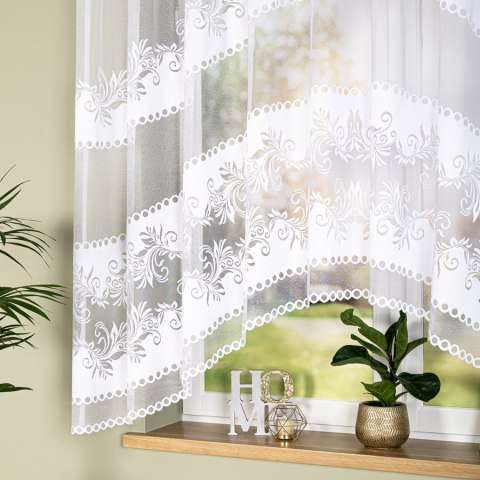 SŁAWOMIRA Firanka żakardowa gotowa,160x300cm, kolor biały 018074/FBL/001/300160/1 SŁAWOMIRA Firanka żakardowa gotowa,160x300cm, kolor biały 018074/FBL/001/300160/1