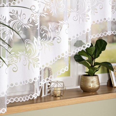 SŁAWOMIRA Firanka żakardowa gotowa,160x300cm, kolor biały 018074/FBL/001/300160/1 SŁAWOMIRA Firanka żakardowa gotowa,160x300cm, kolor biały 018074/FBL/001/300160/1