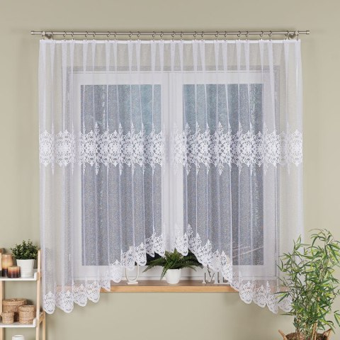 ŻANETA Firanka żakardowa gotowa, 175x450cm, kolor biały 181043/FBL/001/450175/1 ŻANETA Firanka żakardowa gotowa, 175x450cm, kolor biały 181043/FBL/001/450175/1